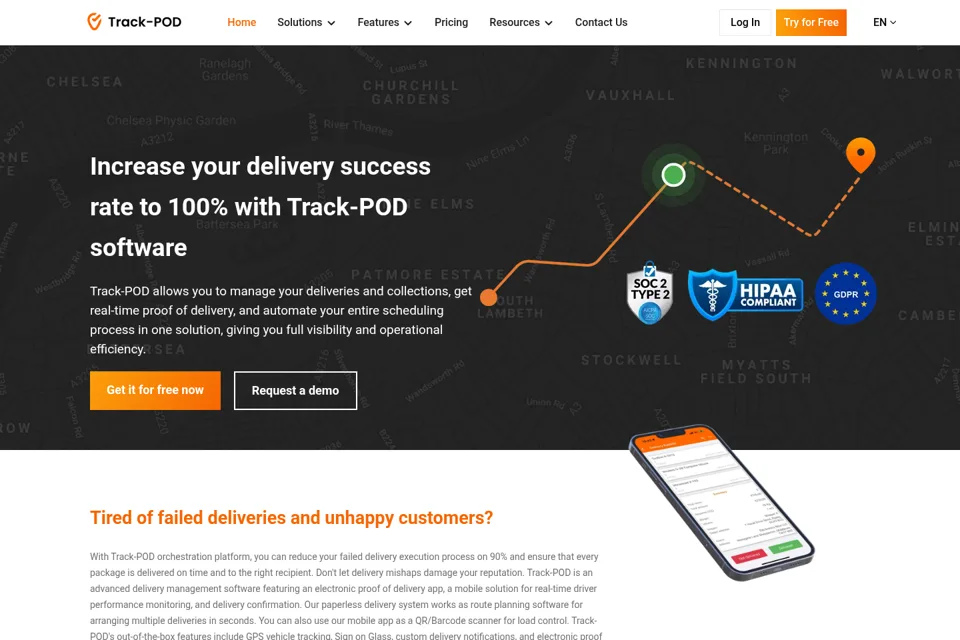 Aperçu de la landing page