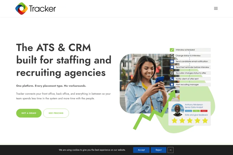 Aperçu de la landing page