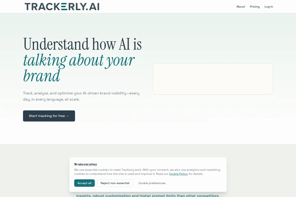 Aperçu de la landing page