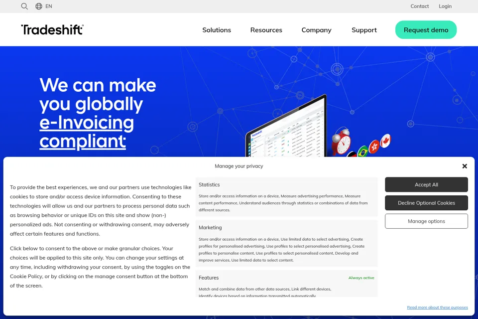 Aperçu de la landing page