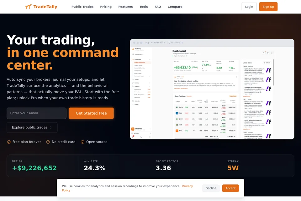 Aperçu de la landing page