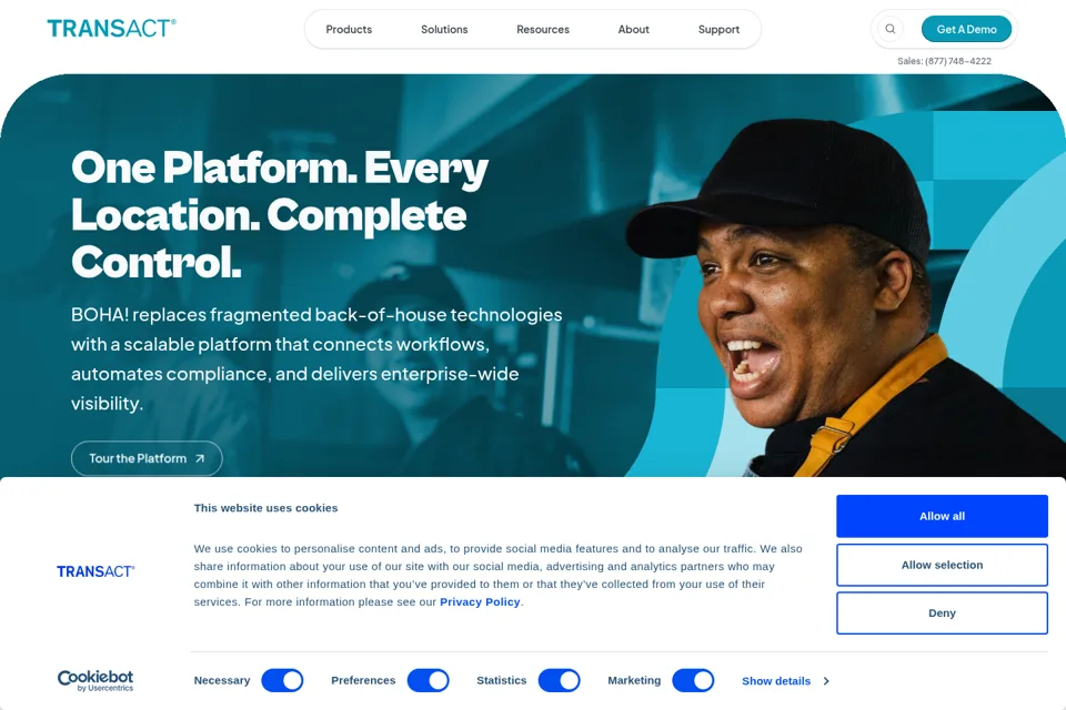 Aperçu de la landing page