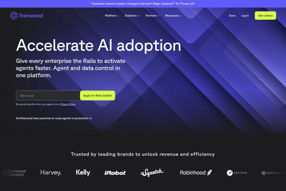 Aperçu de la landing page
