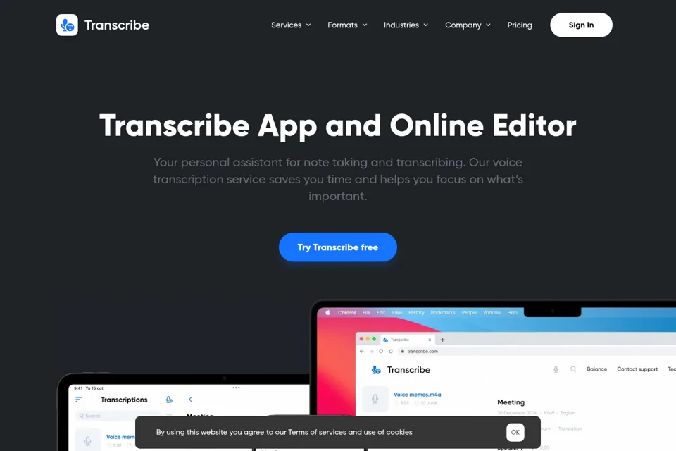 Aperçu de la landing page