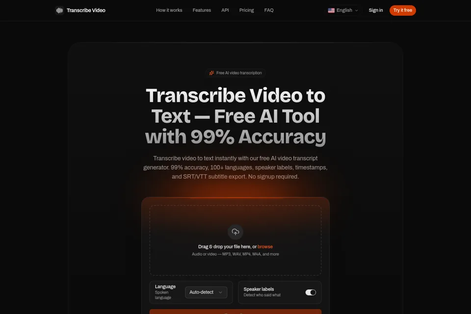 Aperçu de la landing page
