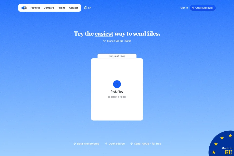 Aperçu de la landing page