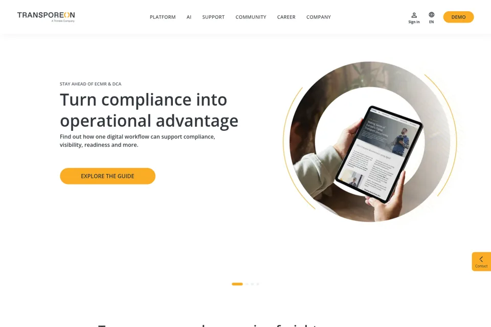 Aperçu de la landing page