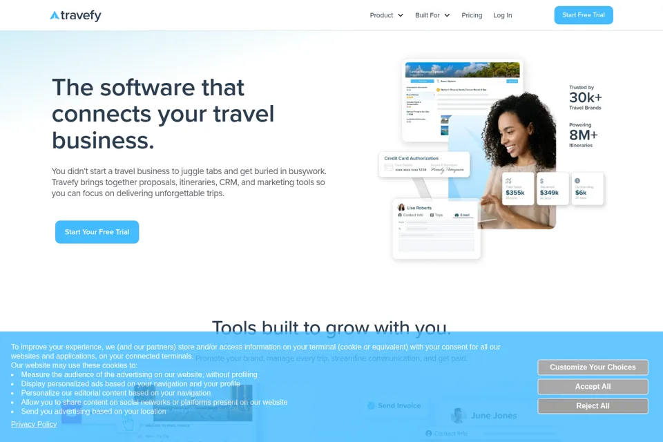 Landing page preview
