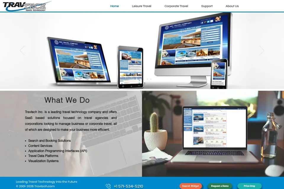 Aperçu de la landing page