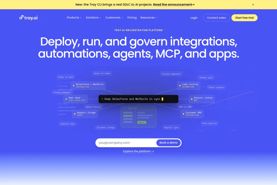 Aperçu de la landing page