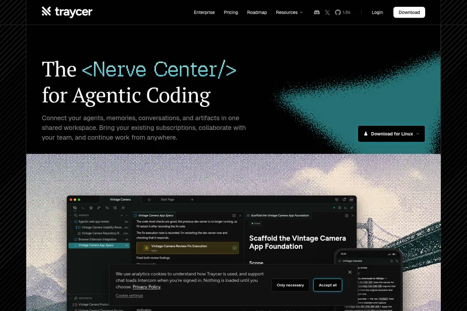 Aperçu de la landing page