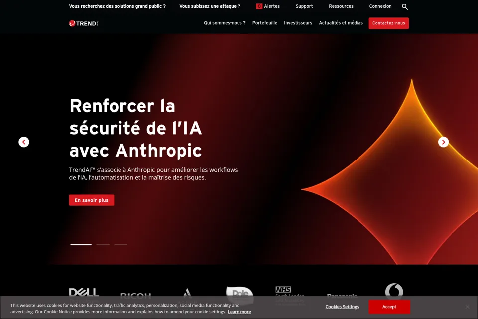 Aperçu de la landing page