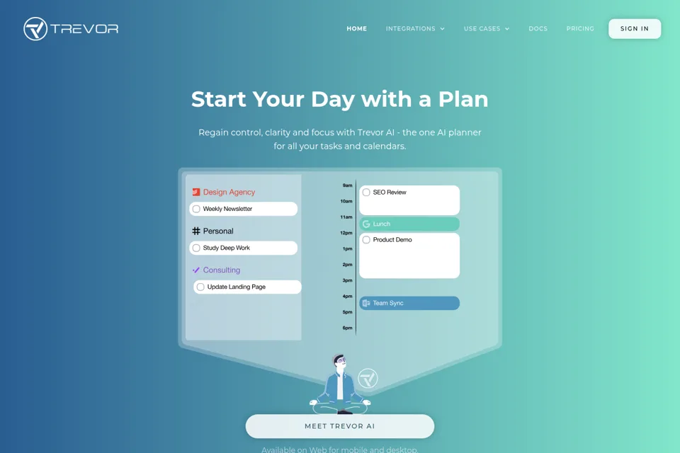 Aperçu de la landing page