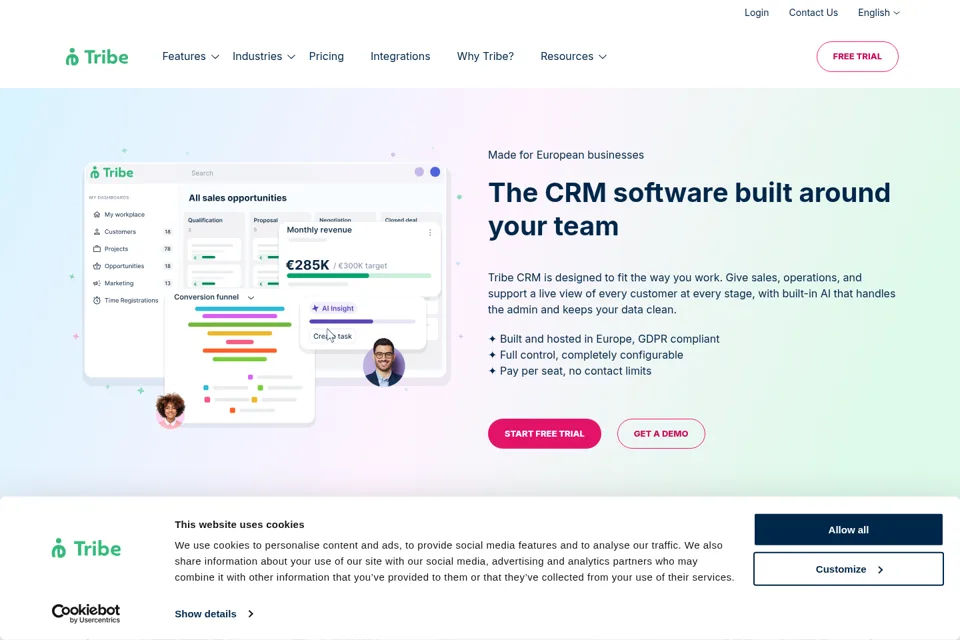 Aperçu de la landing page