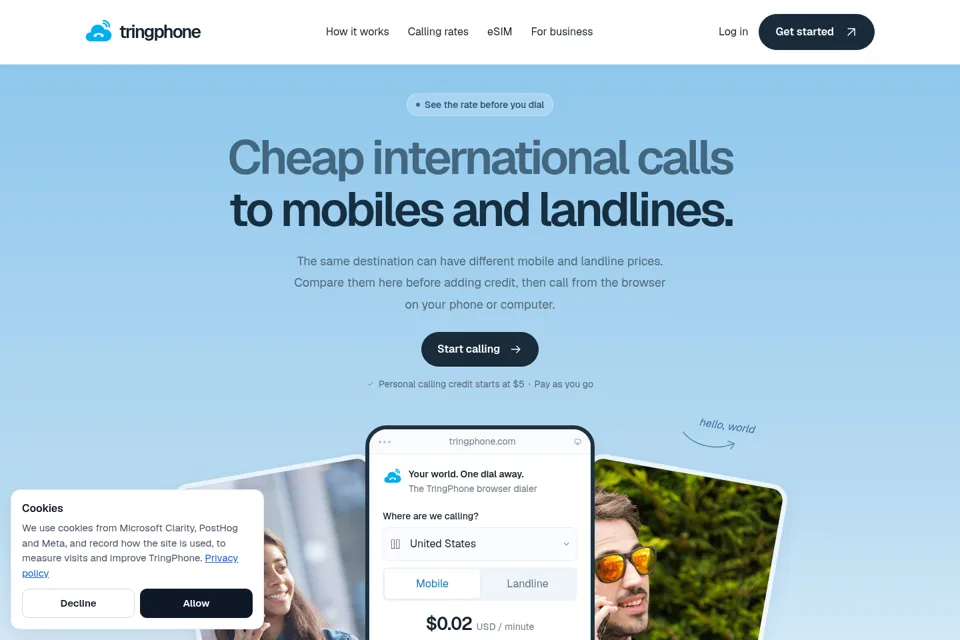 Landing page preview