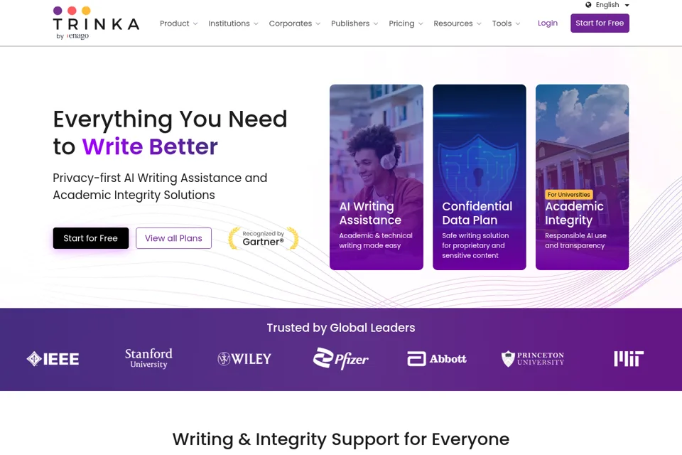 Aperçu de la landing page