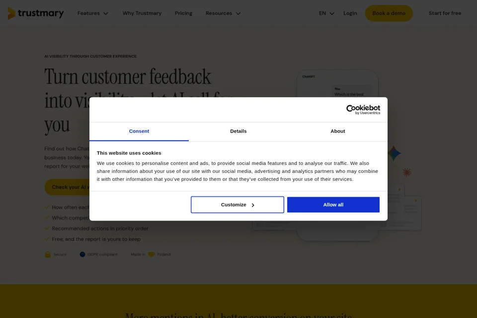 Landing page preview