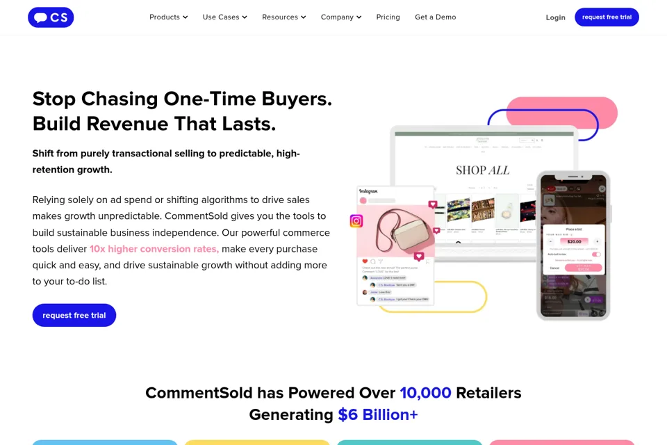Aperçu de la landing page