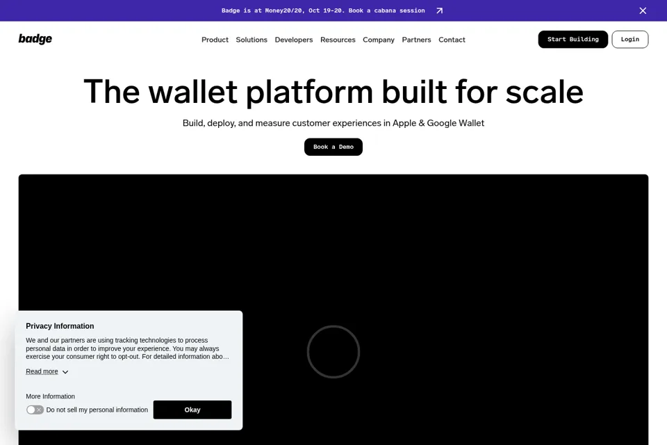 Aperçu de la landing page