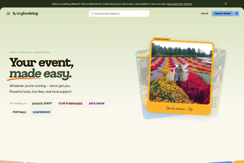 Aperçu de la landing page