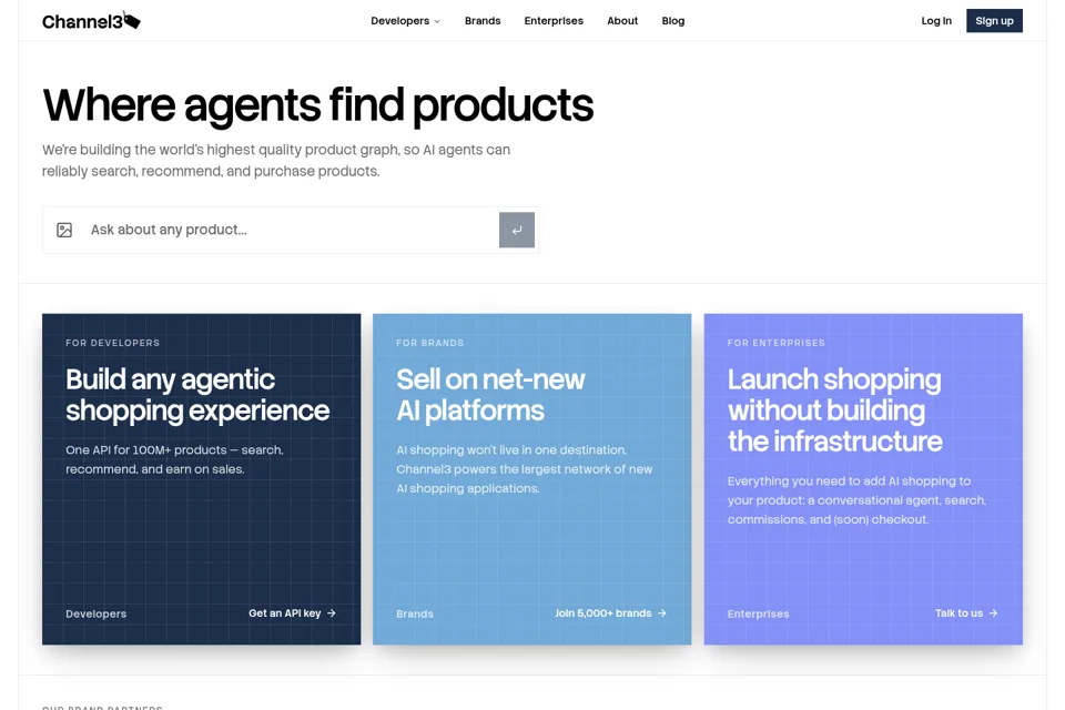 Aperçu de la landing page