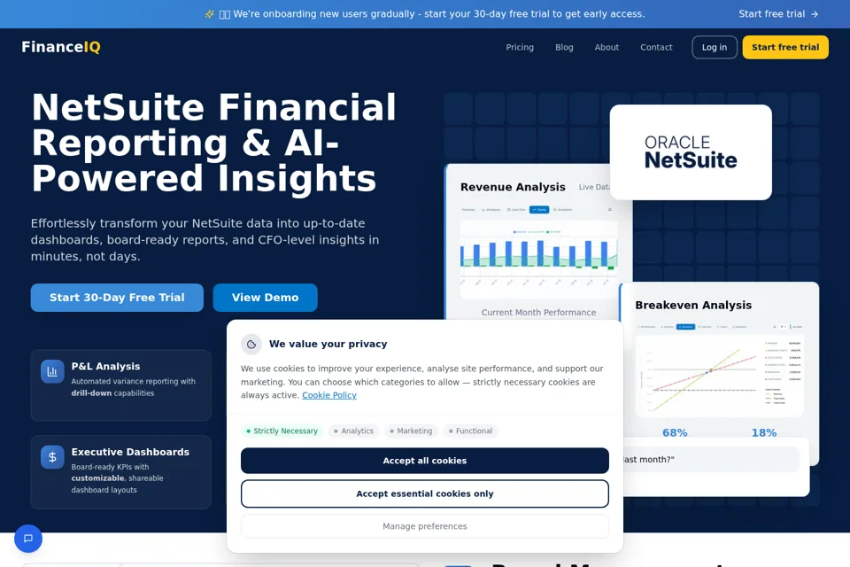 Landing page preview