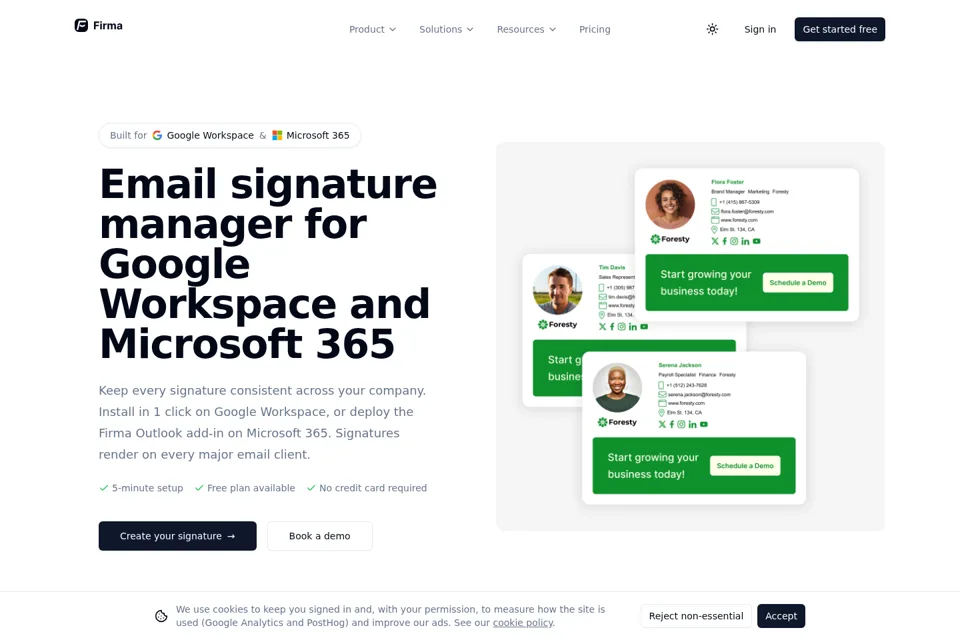 Landing page preview