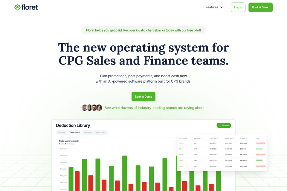 Aperçu de la landing page