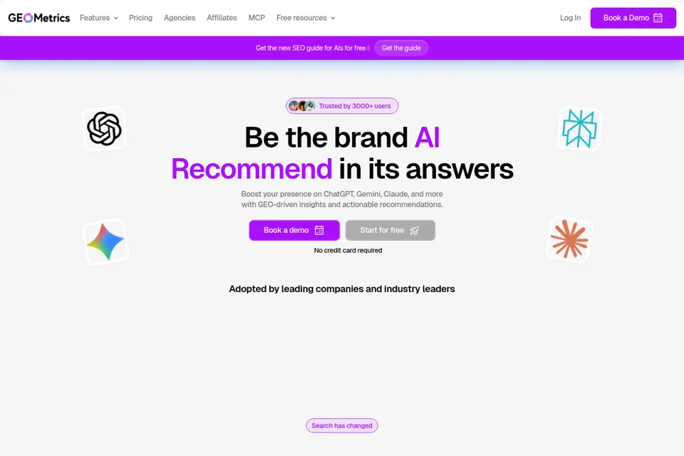Aperçu de la landing page