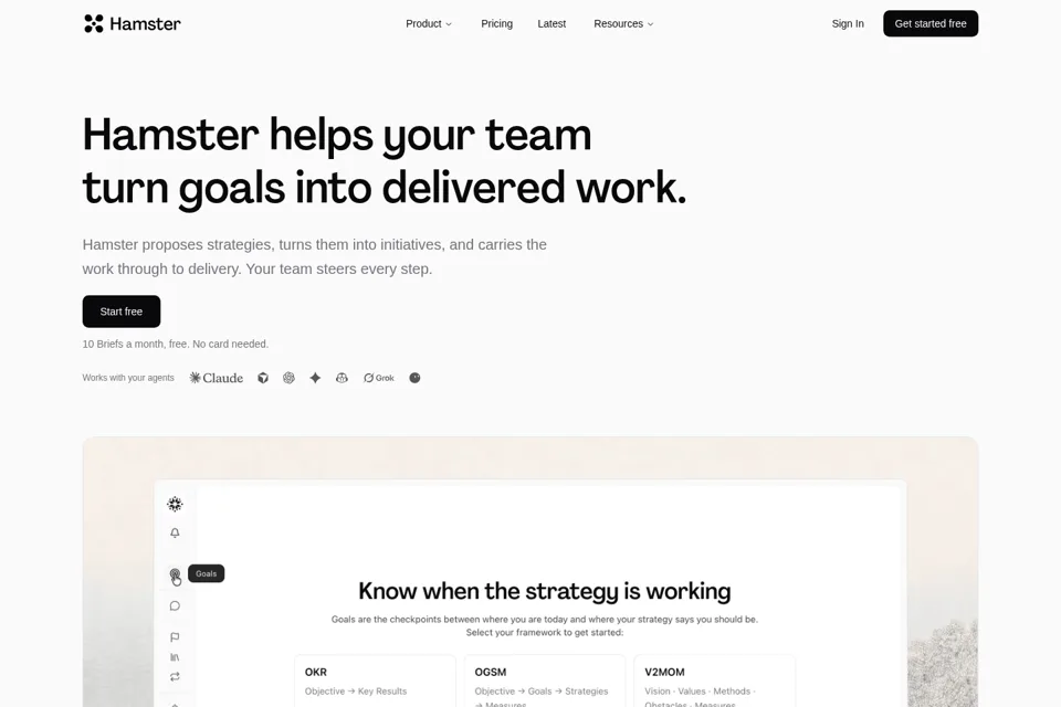 Aperçu de la landing page