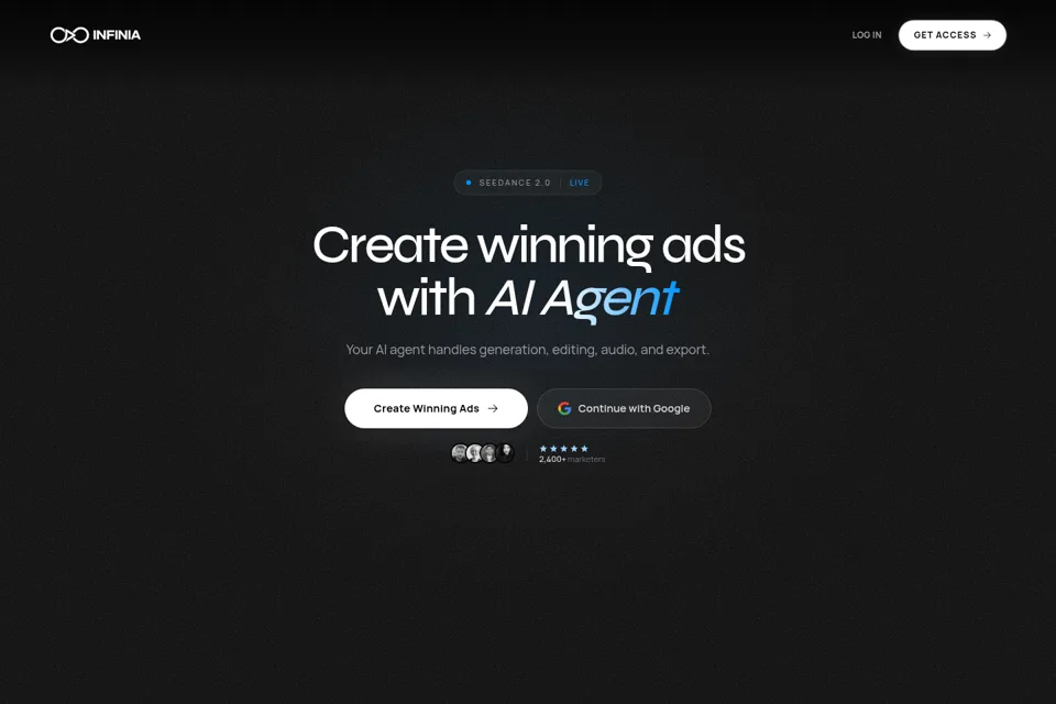 Aperçu de la landing page