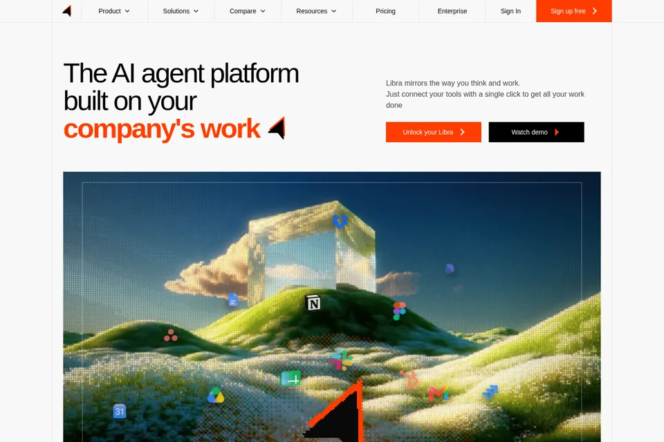 Aperçu de la landing page