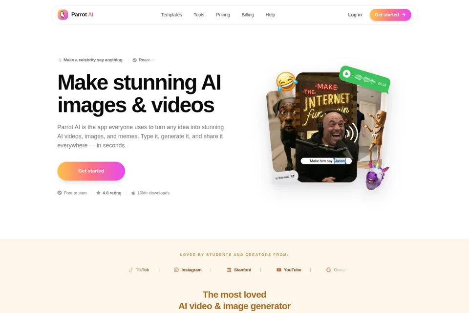 Landing page preview