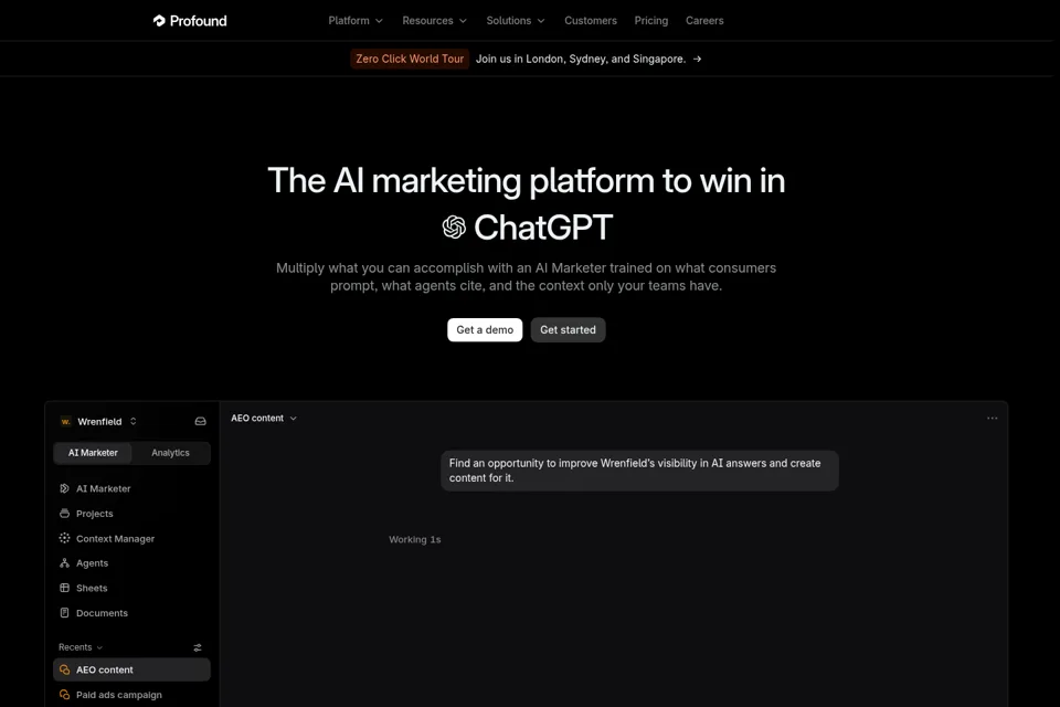 Landing page preview
