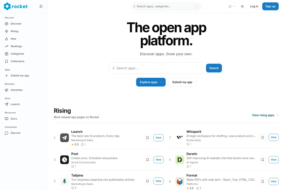 Landing page preview