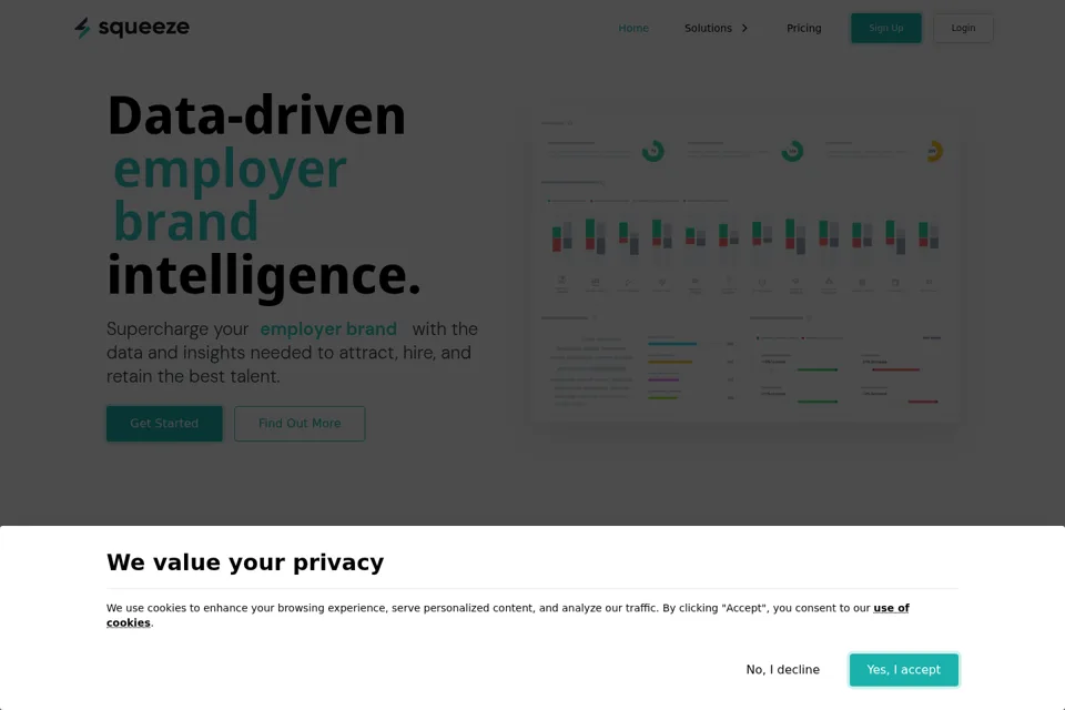 Aperçu de la landing page
