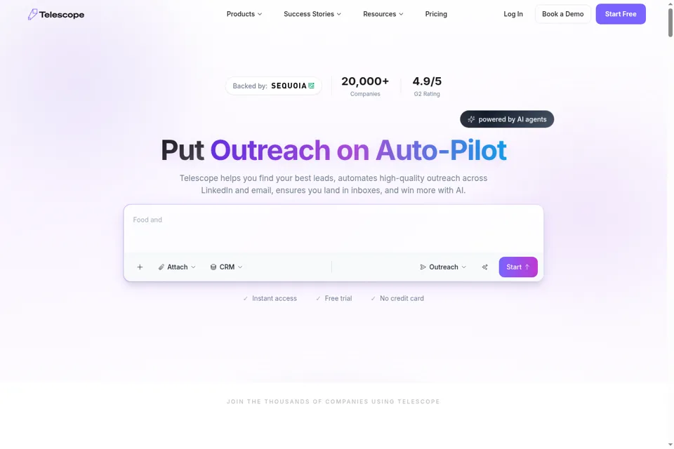 Landing page preview
