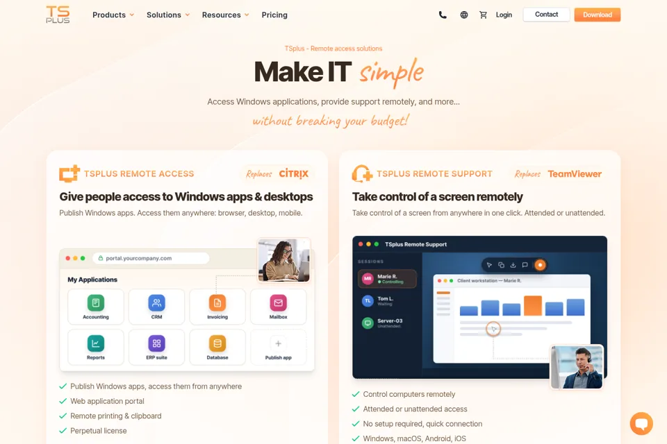 Landing page preview