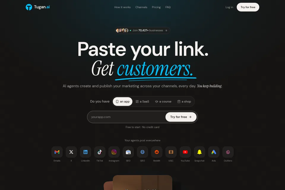Landing page preview