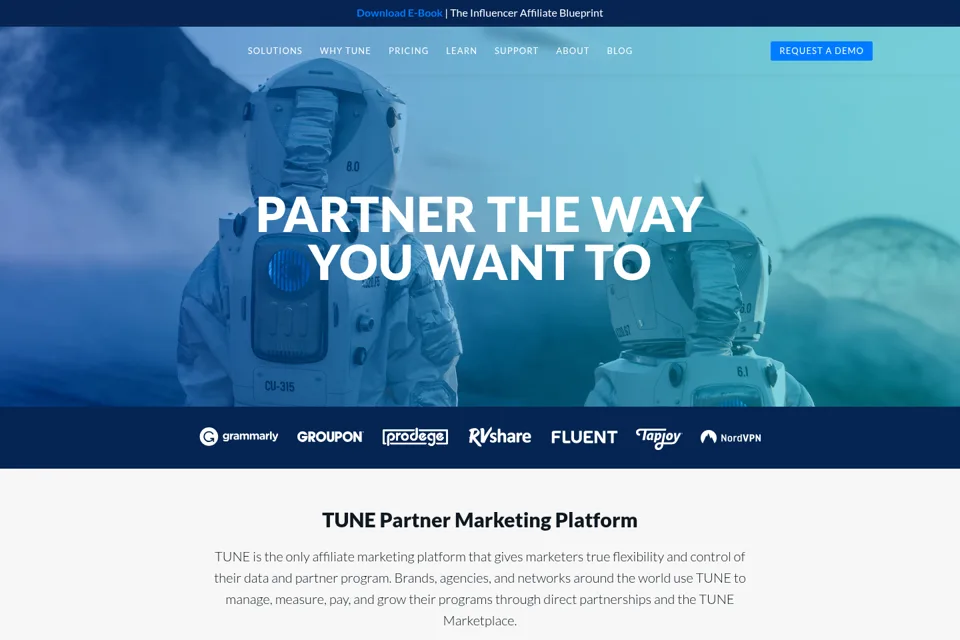 Aperçu de la landing page