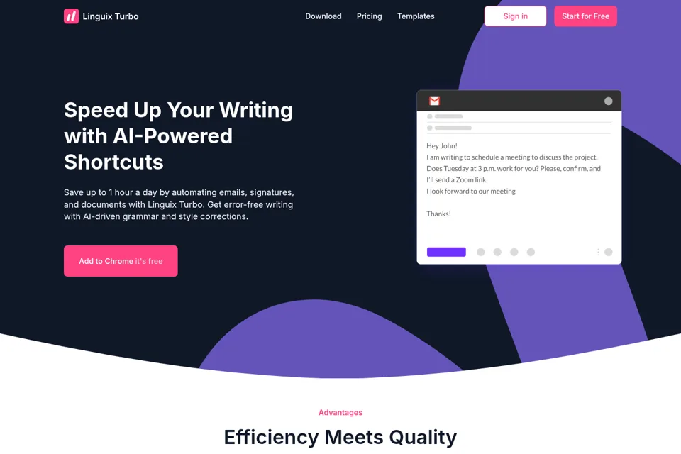 Landing page preview