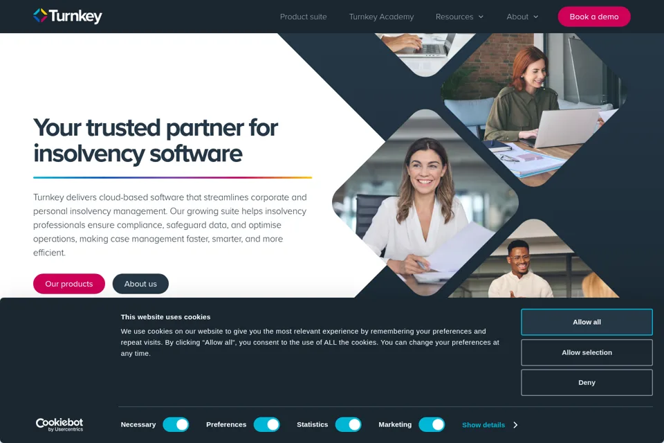 Aperçu de la landing page