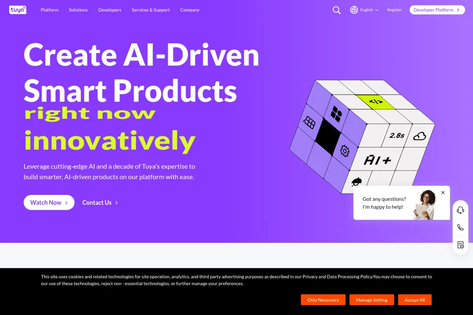 Aperçu de la landing page