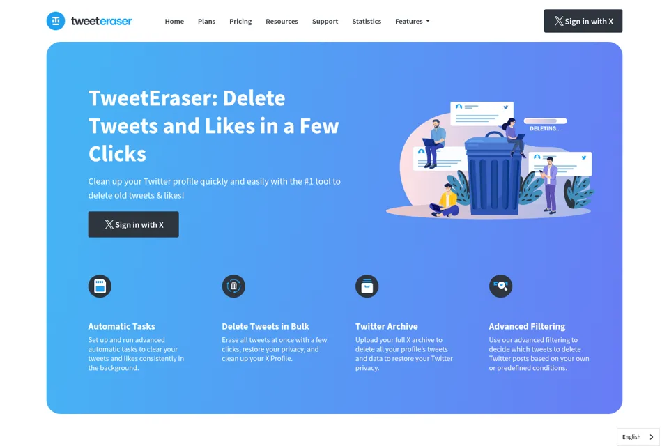 Aperçu de la landing page