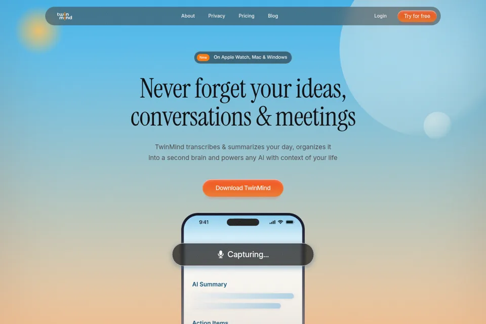 Aperçu de la landing page