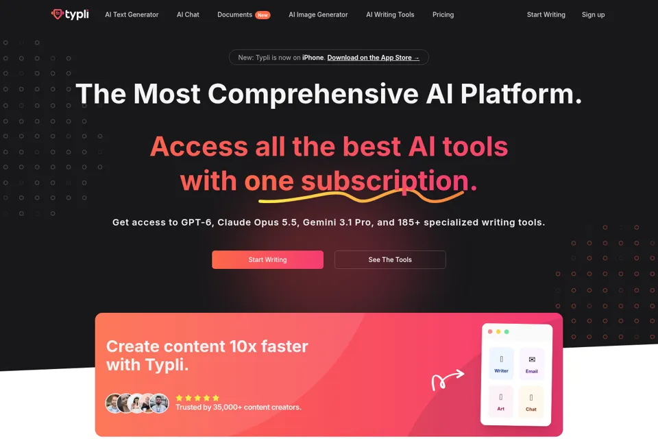 Landing page preview