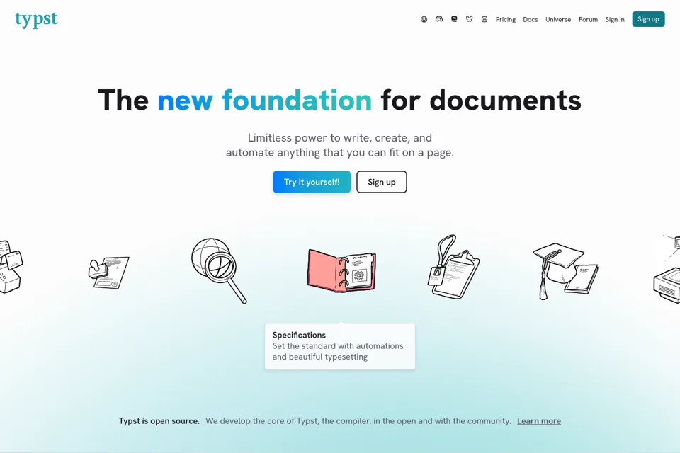 Aperçu de la landing page