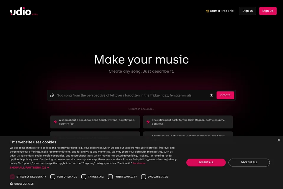 Landing page preview