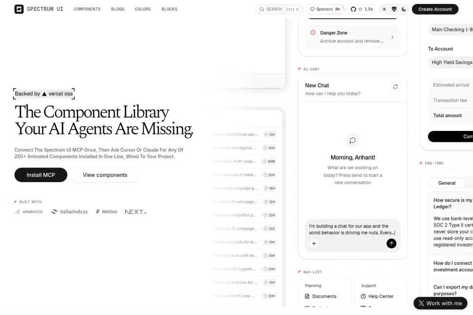 Landing page preview