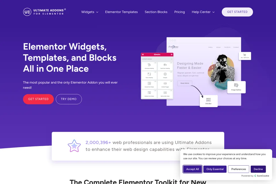 Landing page preview